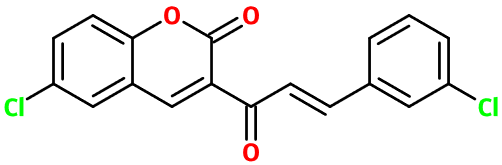 (image for) MC080096 6-Chloro-3-[(2E)-3-(3-chlorophenyl)-1-oxo-2-propen-1-yl]-2H-1-benzopyran-2-one